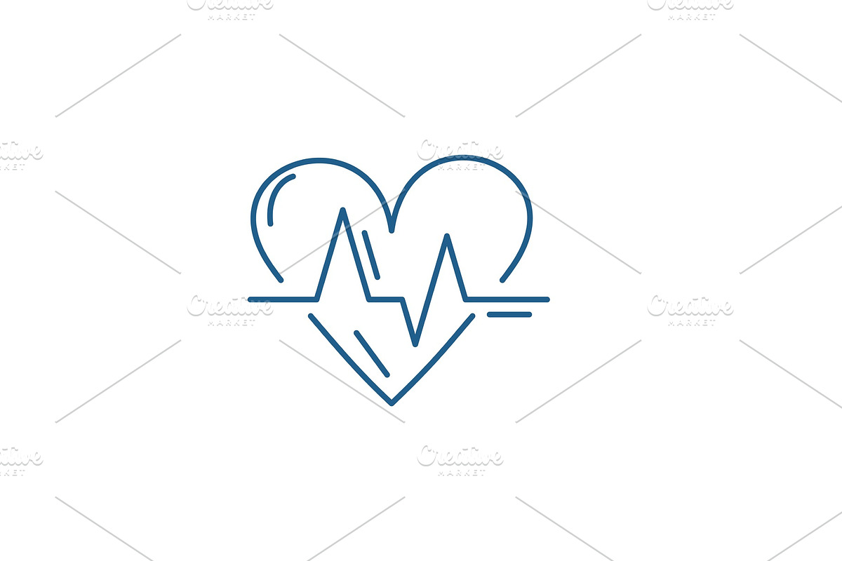 Cardiology line icon concept in Objects - product preview 8