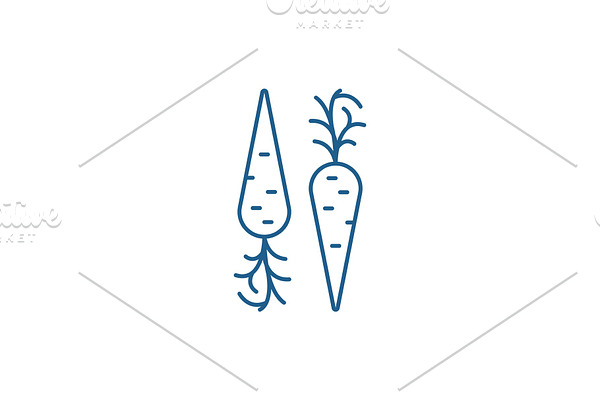 Carrot line icon concept. Carrot