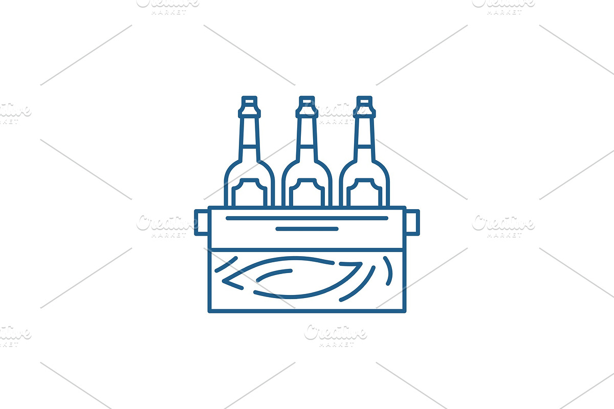 Case of beer line icon concept. Case in Illustrations - product preview 8