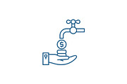 Cash flow line icon concept. Cash