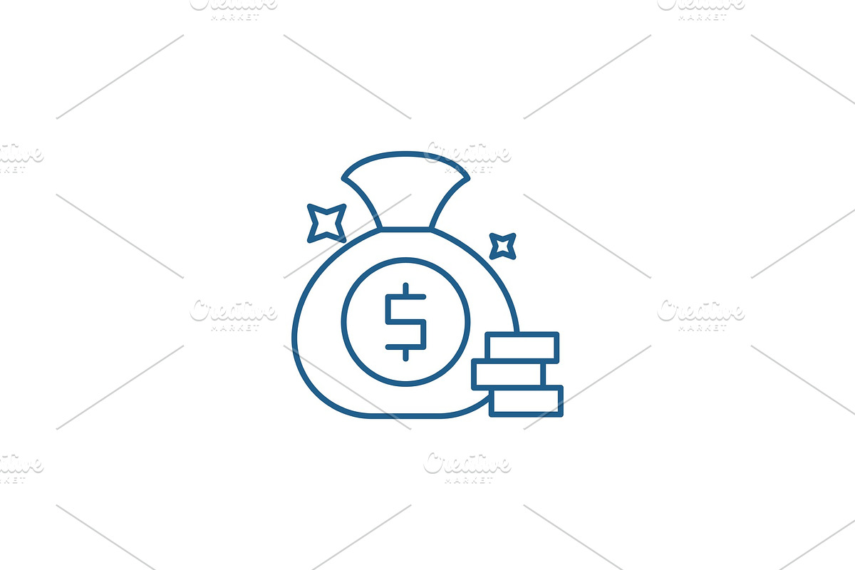 Cash win line icon concept. Cash win in Illustrations - product preview 8