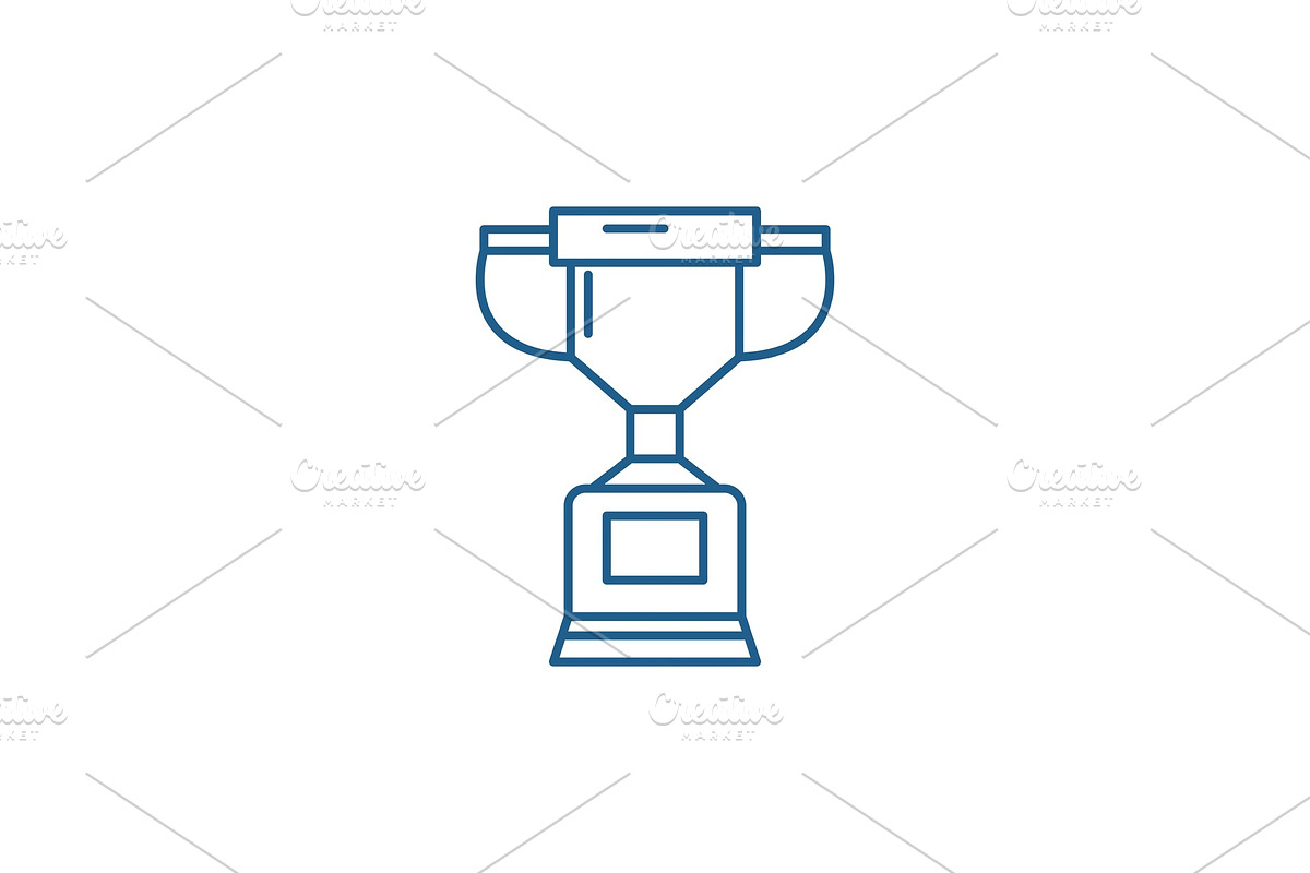 Championship cup line icon concept in Illustrations - product preview 8