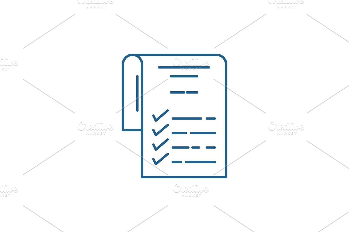 Check list line icon concept. Check in Illustrations - product preview 8