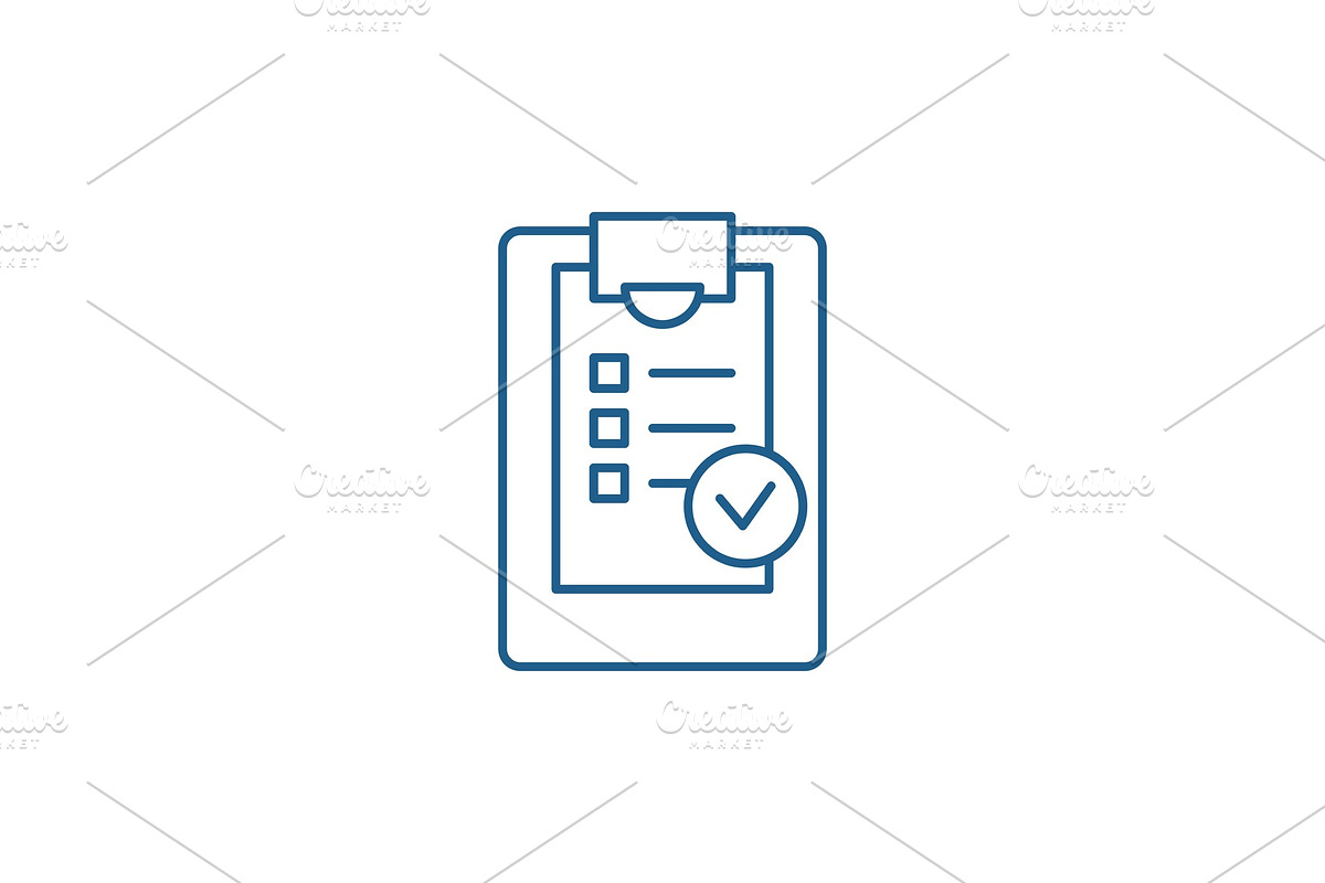 Checklist line icon concept in Illustrations - product preview 8