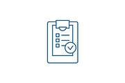 Checklist line icon concept