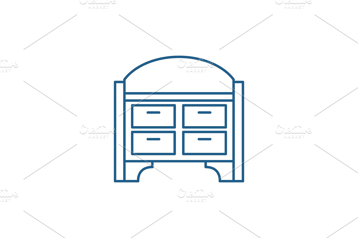 Chest of drawers line icon concept in Objects - product preview 8