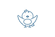 Chick line icon concept. Chick flat