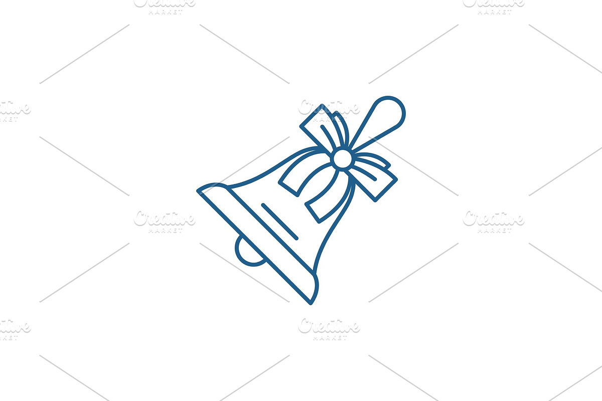 Christmas bell line icon concept in Objects - product preview 8