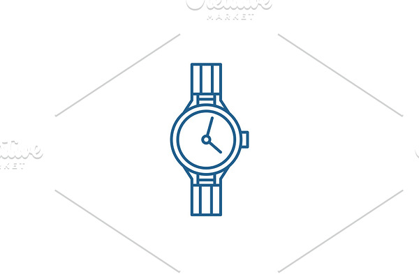Chronometer line icon concept
