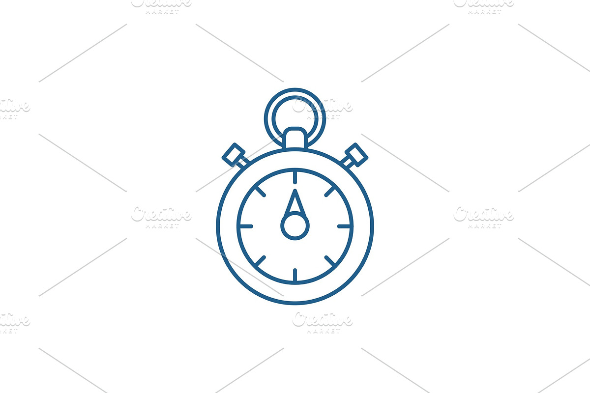 Chronoscope line icon concept in Illustrations - product preview 8