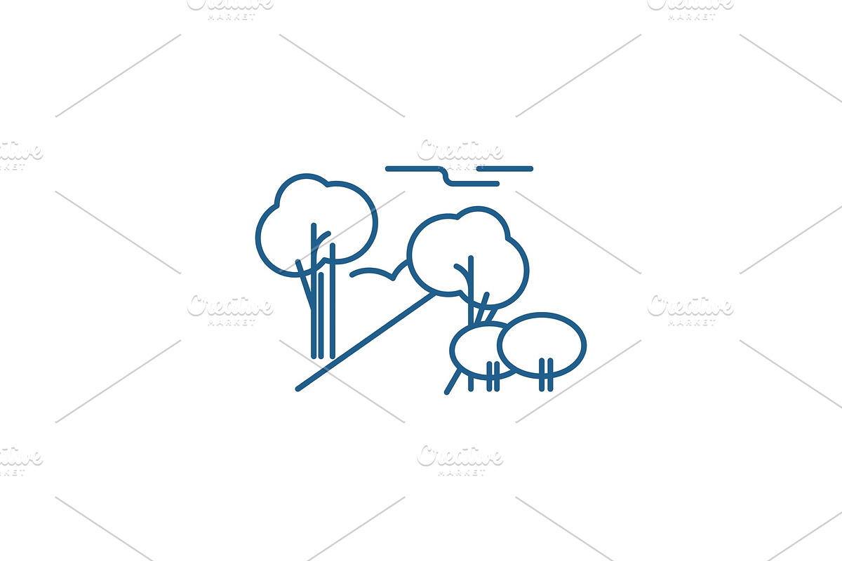 City park line icon concept. City in Illustrations - product preview 8