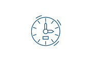 Clock line icon concept. Clock flat