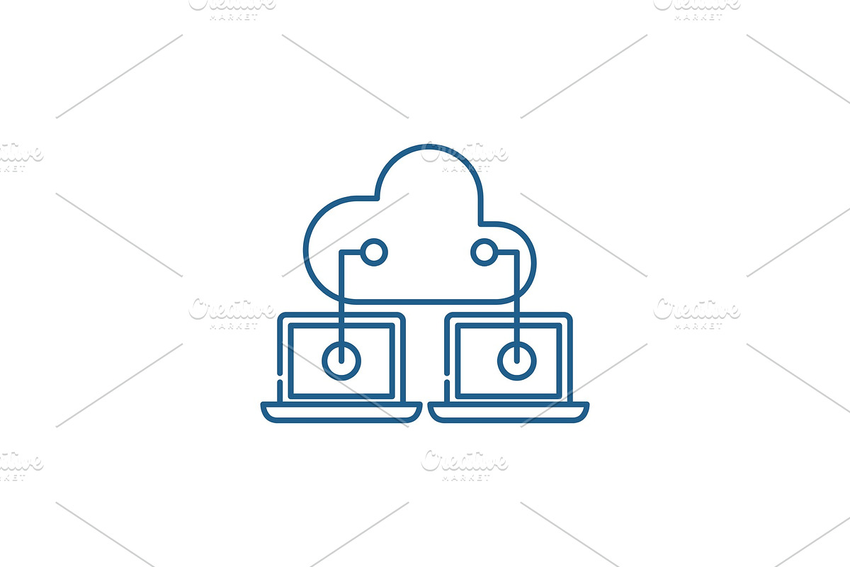 Cloud technologies line icon concept in Illustrations - product preview 8