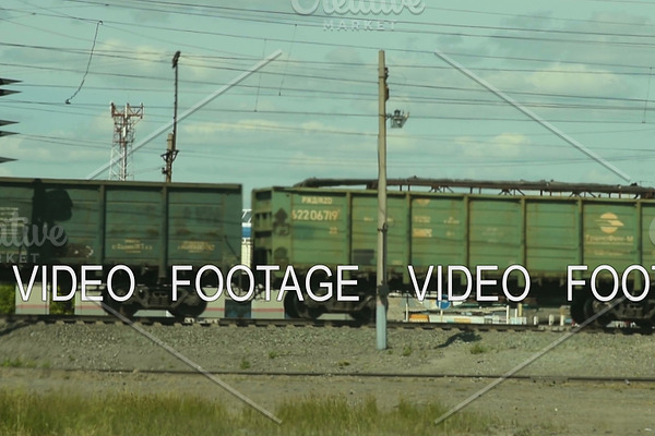 Moving freight train