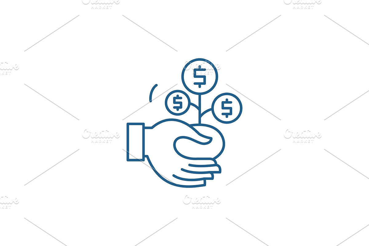 Co financing line icon concept. Co in Illustrations - product preview 8