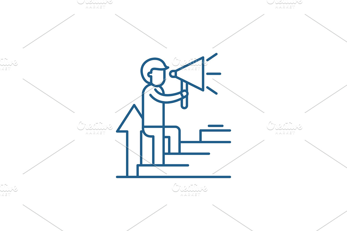 Coaching line icon concept. Coaching in Illustrations - product preview 8