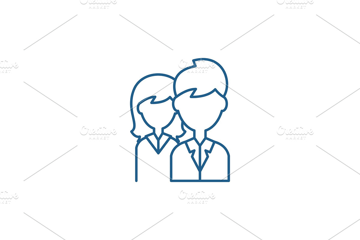 Company staff line icon concept in Illustrations - product preview 8