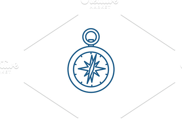 Compass line icon concept. Compass