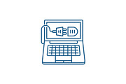 Computer connection line icon