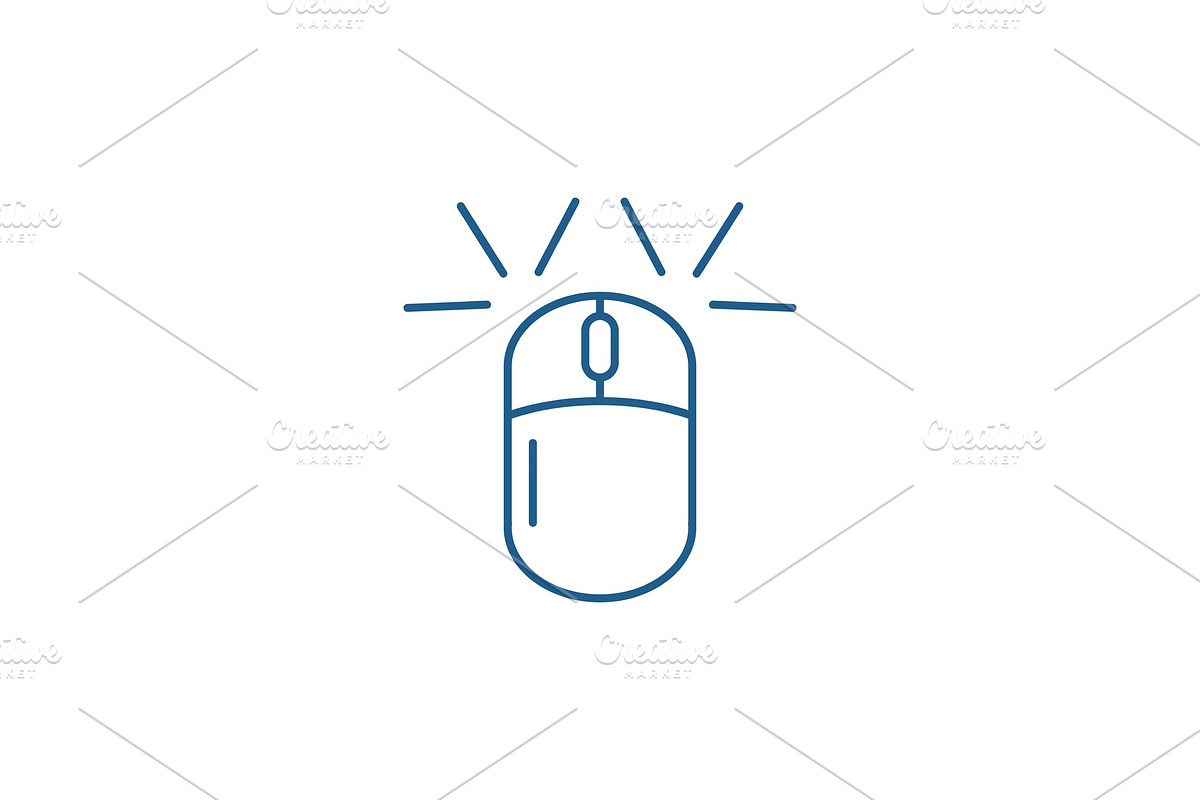 Computer mouse line icon concept in Objects - product preview 8