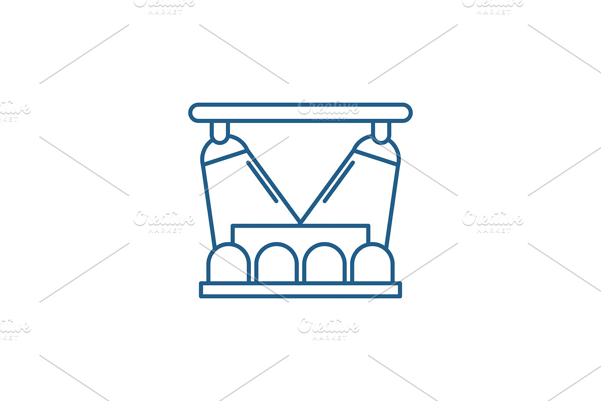 Concert show line icon concept in Illustrations - product preview 8