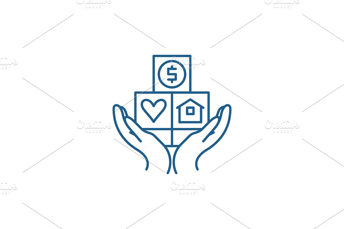 Consumer insurance line icon concept in Illustrations - product preview 8