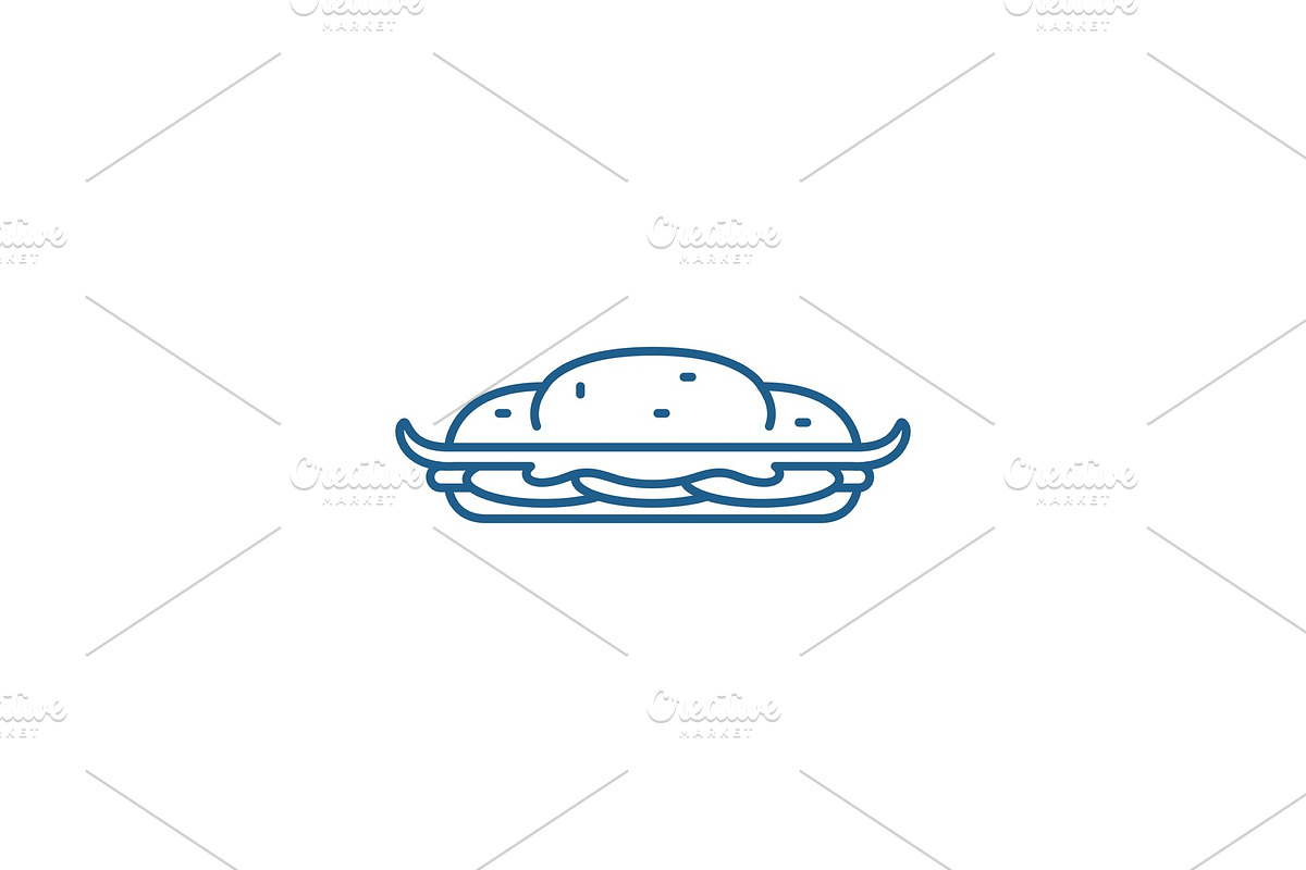 Cooking cake line icon concept in Illustrations - product preview 8