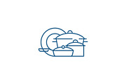 Cookware line icon concept. Cookware