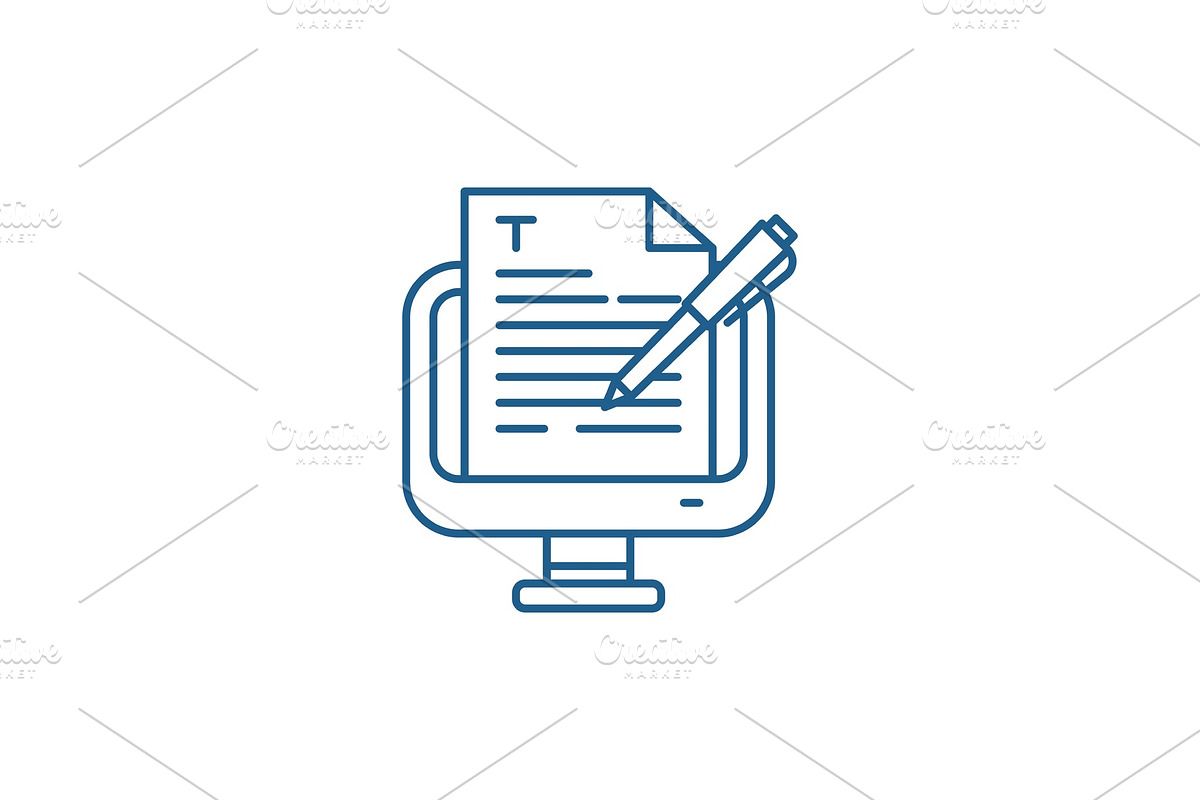 Copywriting line icon concept in Illustrations - product preview 8
