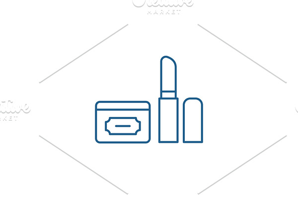 Cosmetics line icon concept