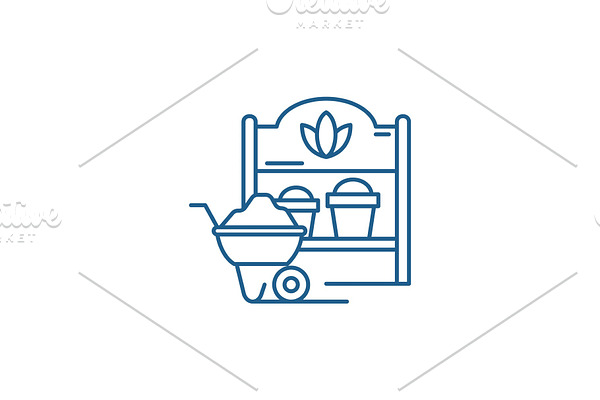 Country house line icon concept