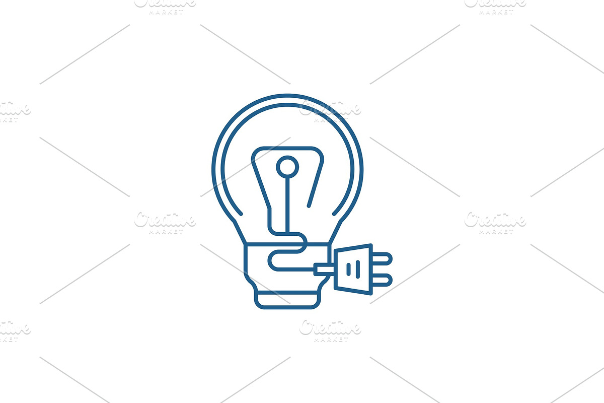 Creative charge line icon concept in Illustrations - product preview 8