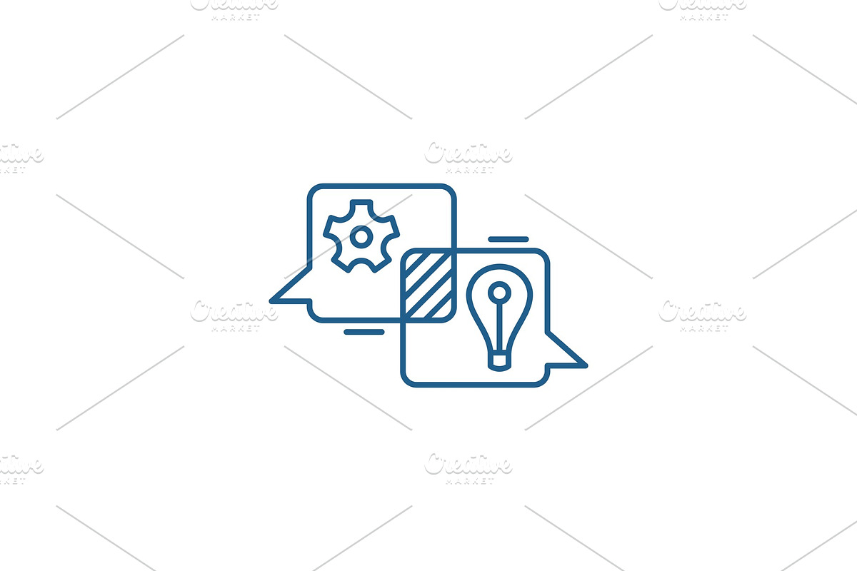 Creative discussion line icon in Illustrations - product preview 8