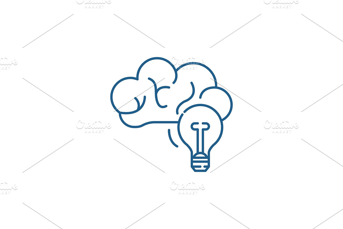 Creative thinking line icon concept in Illustrations - product preview 8