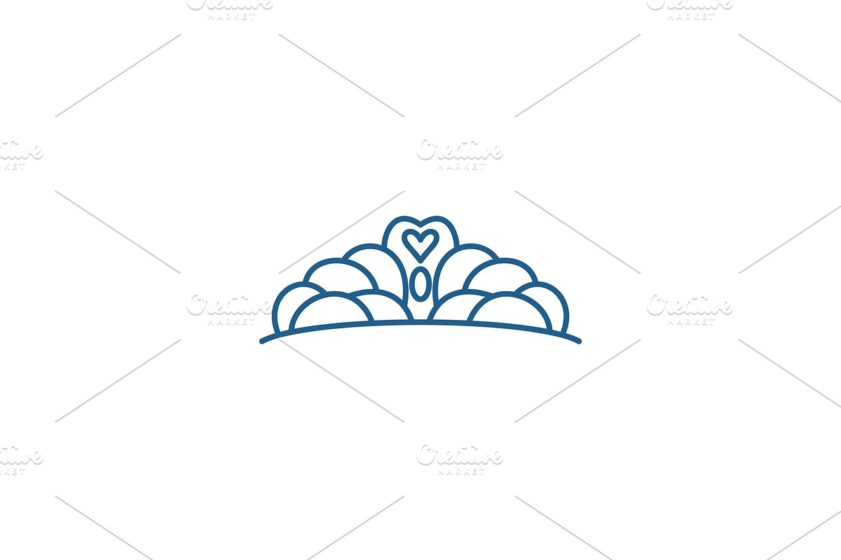 Crown line icon concept. Crown flat in Illustrations - product preview 8