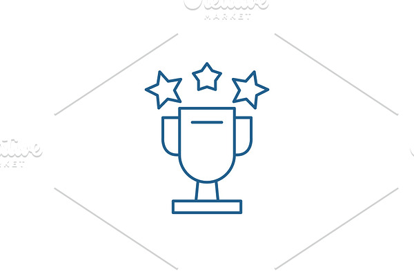 Cup awards line icon concept. Cup