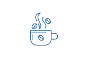 Cup of coffee line icon concept. Cup