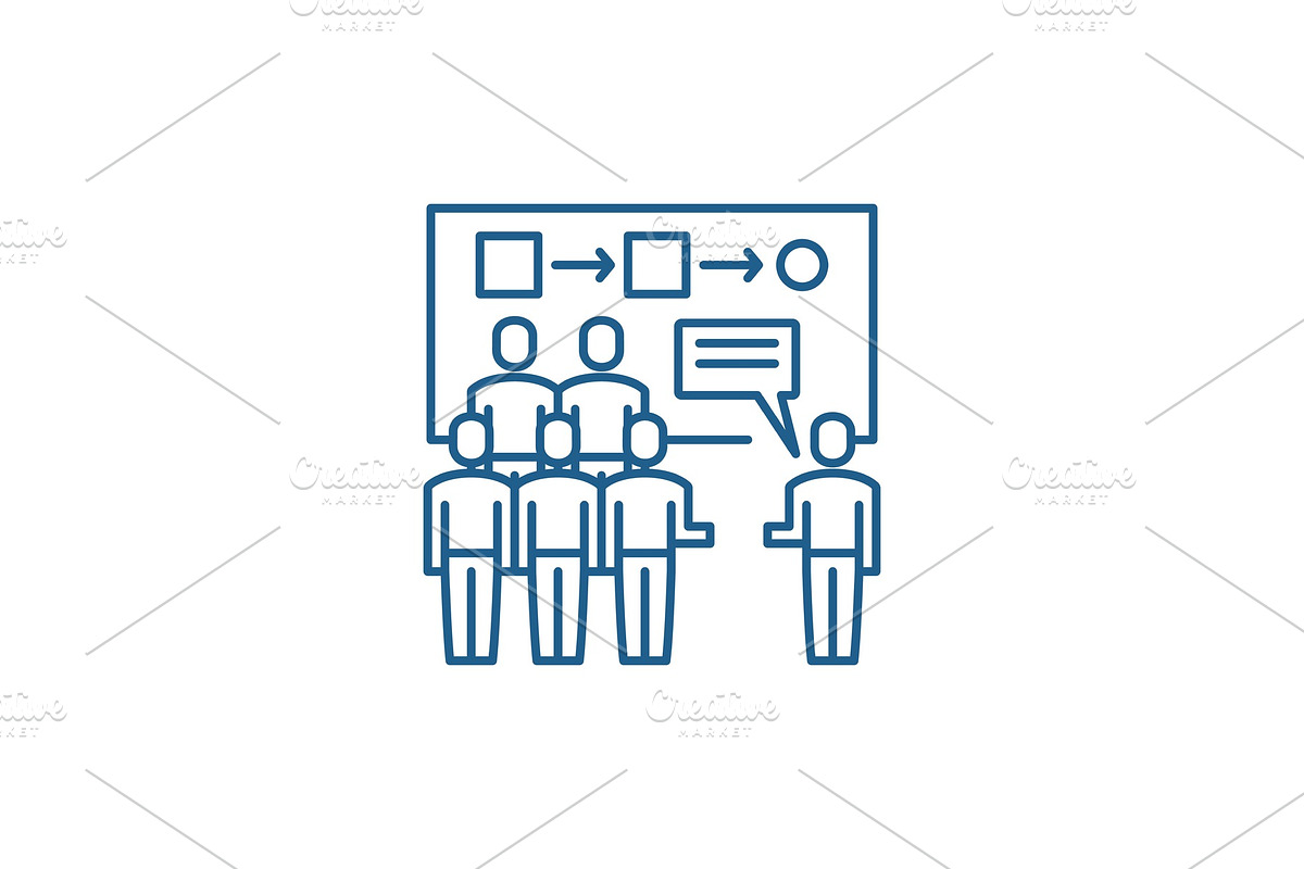 Customer segmentation line icon in Illustrations - product preview 8