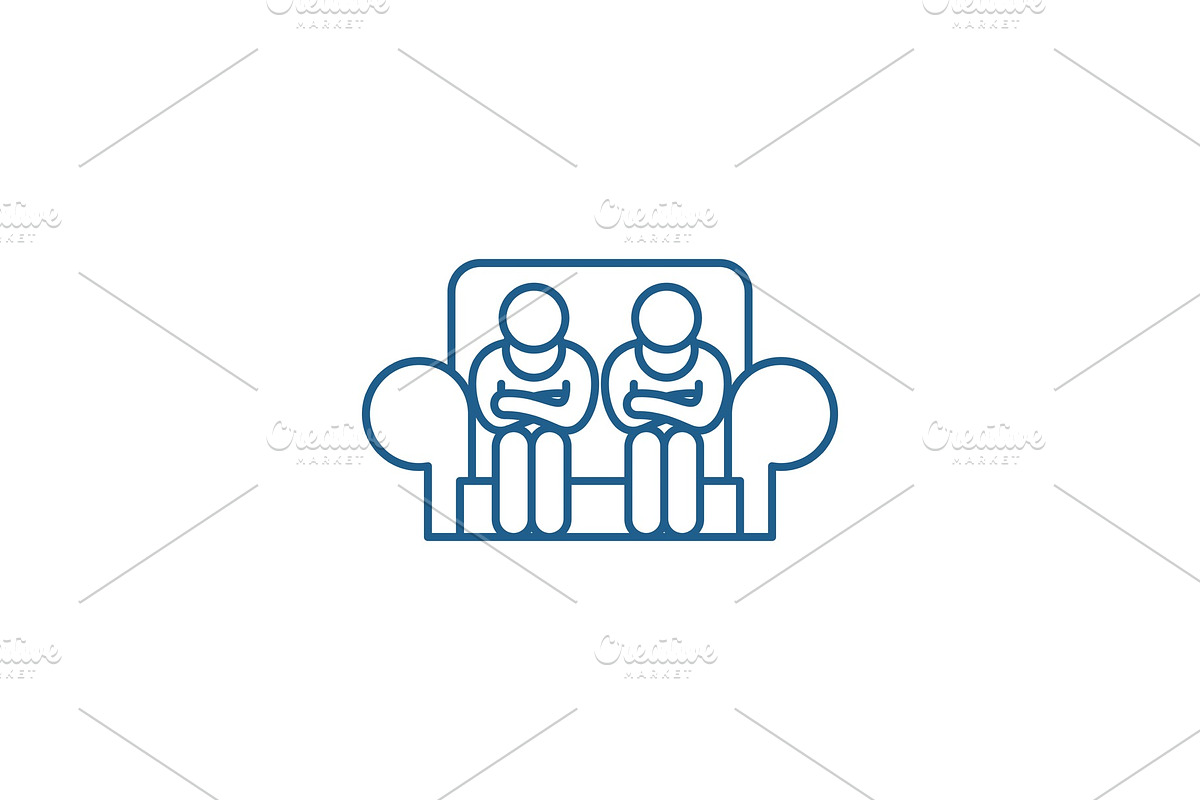 Customer service line icon concept in Illustrations - product preview 8