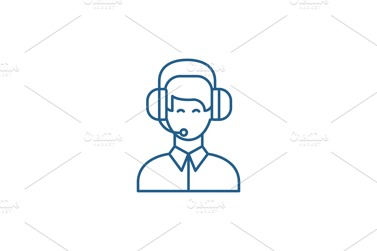 Customer support line icon concept in Illustrations - product preview 8