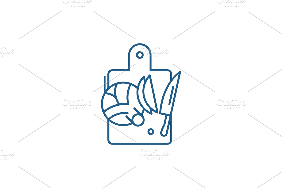 Cutting vegetables line icon concept in Illustrations - product preview 8