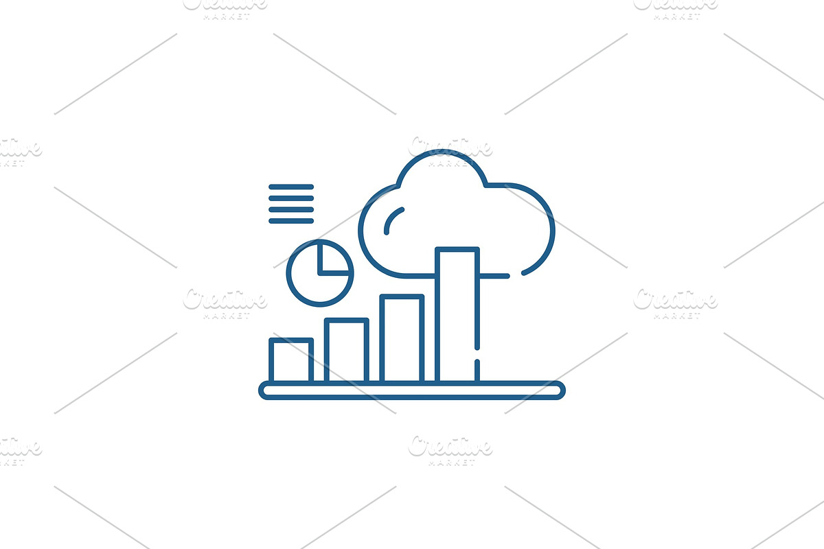 Data management line icon concept in Illustrations - product preview 8