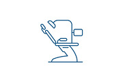 Dental office line icon concept