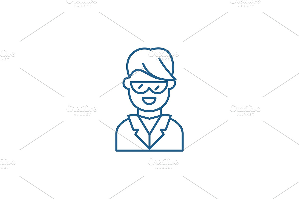 Dentist line icon concept. Dentist in Objects - product preview 8
