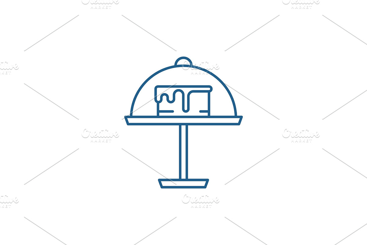 Dessert shop line icon concept in Illustrations - product preview 8
