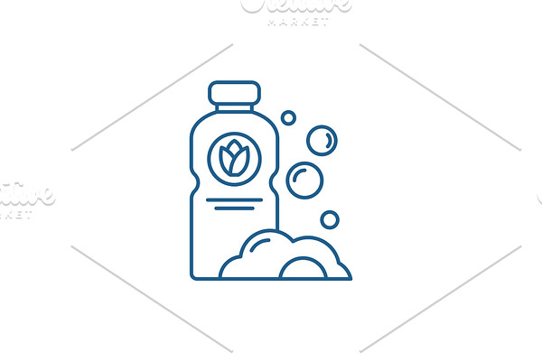 Detergent line icon concept
