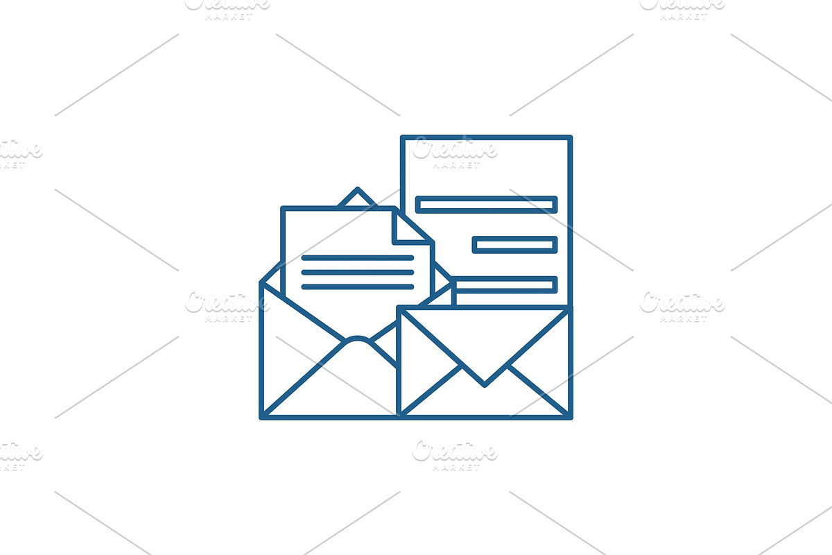 Direct marketing line icon concept in Illustrations - product preview 8