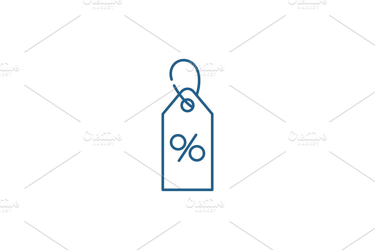 Discounts banner line icon concept in Illustrations - product preview 8