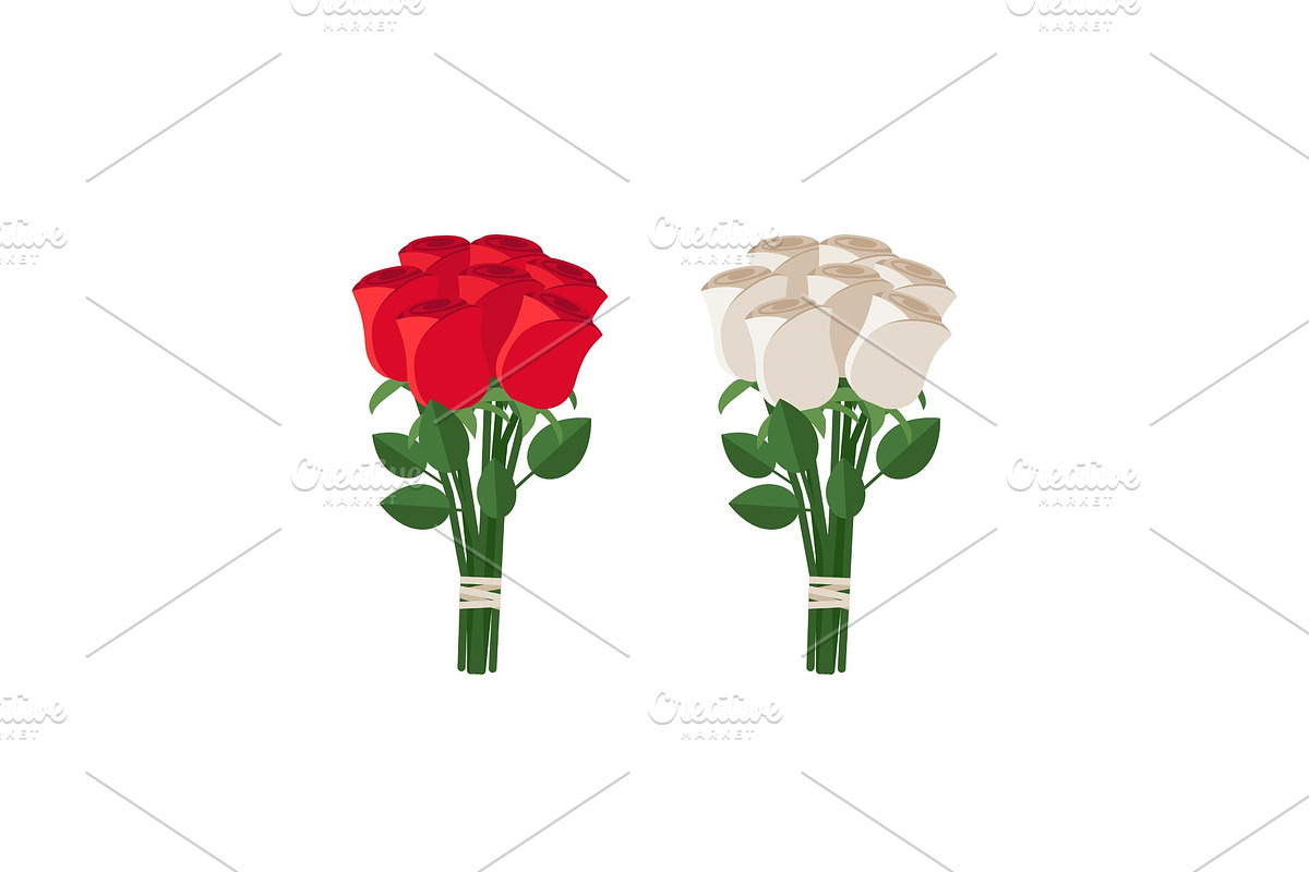 Bouquets of roses in Illustrations - product preview 8