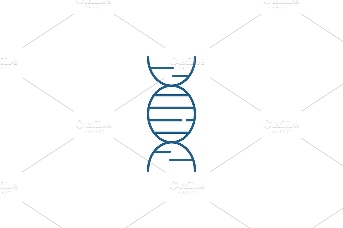 Dna line icon concept. Dna flat in Illustrations - product preview 8